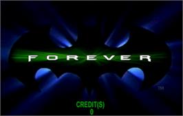 Title screen of Batman Forever on the Arcade.