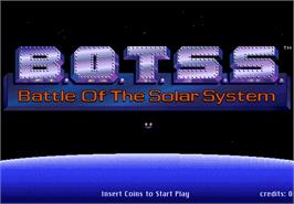 Title screen of Battle of the Solar System on the Arcade.