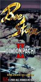 Title screen of Bee Storm - DoDonPachi II on the Arcade.