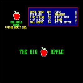 Title screen of Big Apple Games on the Arcade.