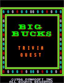 Title screen of Big Bucks on the Arcade.