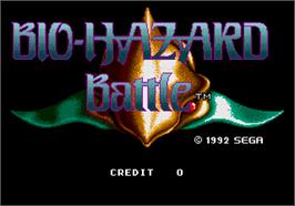 Title screen of Bio-hazard Battle on the Arcade.