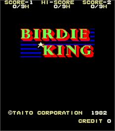 Title screen of Birdie King on the Arcade.