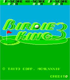 Title screen of Birdie King 3 on the Arcade.