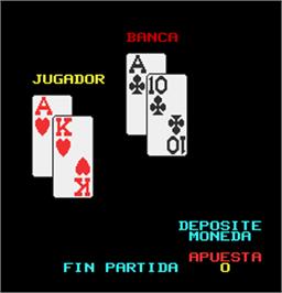 Title screen of Black Jack on the Arcade.