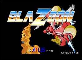Title screen of Blaze On on the Arcade.