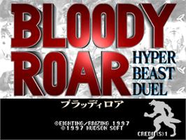 Title screen of Bloody Roar on the Arcade.