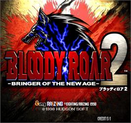 Title screen of Bloody Roar 2 on the Arcade.