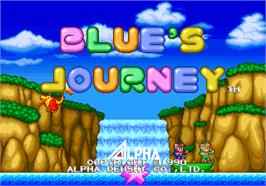 Title screen of Blue's Journey / Raguy on the Arcade.