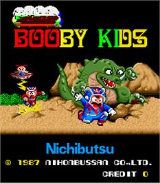 Title screen of Booby Kids on the Arcade.