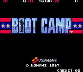 Title screen of Boot Camp on the Arcade.
