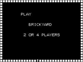 Title screen of Brickyard on the Arcade.
