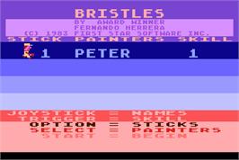 Title screen of Bristles on the Arcade.