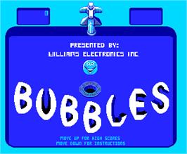 Title screen of Bubbles on the Arcade.