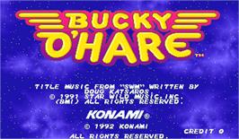Title screen of Bucky O'Hare on the Arcade.