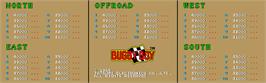 Title screen of Buggy Boy/Speed Buggy on the Arcade.