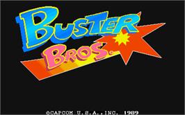 Title screen of Buster Bros. on the Arcade.