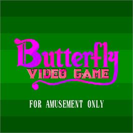 Title screen of Butterfly Video Game on the Arcade.