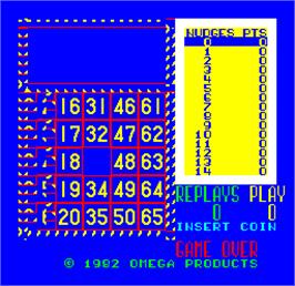 Title screen of Cal Omega - Game 13.4 on the Arcade.