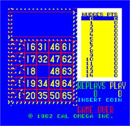 Title screen of Cal Omega - Game 18.1 on the Arcade.