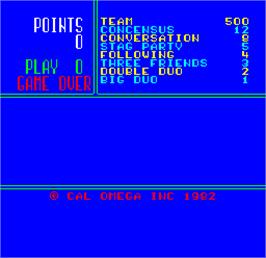 Title screen of Cal Omega - Game 18.6 on the Arcade.