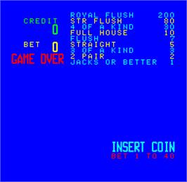 Title screen of Cal Omega - Game 7.4 on the Arcade.