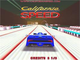 Title screen of California Speed on the Arcade.