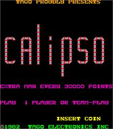 Title screen of Calipso on the Arcade.