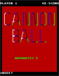 Title screen of Cannon Ball on the Arcade.