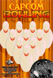 Title screen of Capcom Bowling on the Arcade.