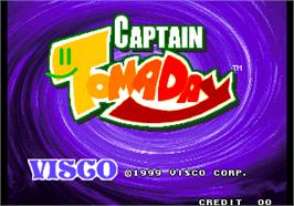 Title screen of Captain Tomaday on the Arcade.