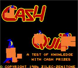 Title screen of Cash Quiz on the Arcade.