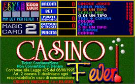 Title screen of Casino Fever 4.0 on the Arcade.