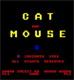 Title screen of Cat and Mouse on the Arcade.
