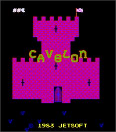 Title screen of Cavelon on the Arcade.