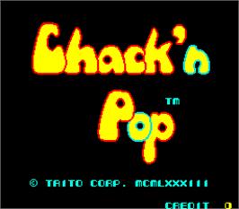 Title screen of Chack'n Pop on the Arcade.