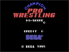 Title screen of Champion Pro Wrestling on the Arcade.