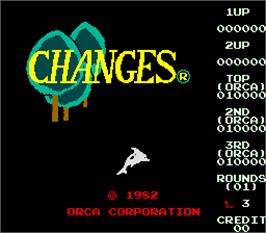 Title screen of Changes on the Arcade.