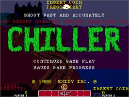 Title screen of Chiller on the Arcade.
