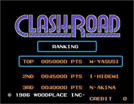Title screen of Clash-Road on the Arcade.