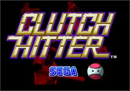 Title screen of Clutch Hitter on the Arcade.