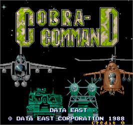 Title screen of Cobra-Command on the Arcade.