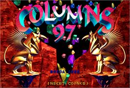 Title screen of Columns '97 on the Arcade.