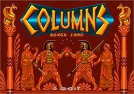 Title screen of Columns on the Arcade.