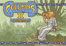 Title screen of Columns II: The Voyage Through Time on the Arcade.