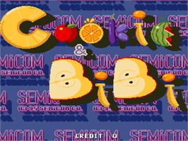 Title screen of Cookie & Bibi on the Arcade.