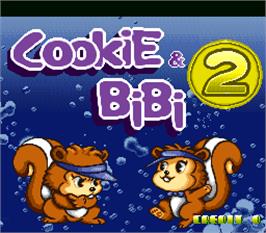 Title screen of Cookie & Bibi 2 on the Arcade.