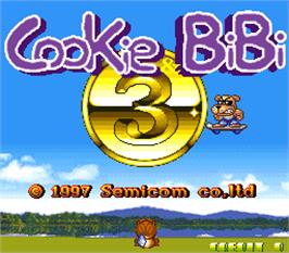 Title screen of Cookie & Bibi 3 on the Arcade.