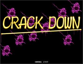 Title screen of Crack Down on the Arcade.