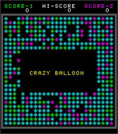 Title screen of Crazy Balloon on the Arcade.